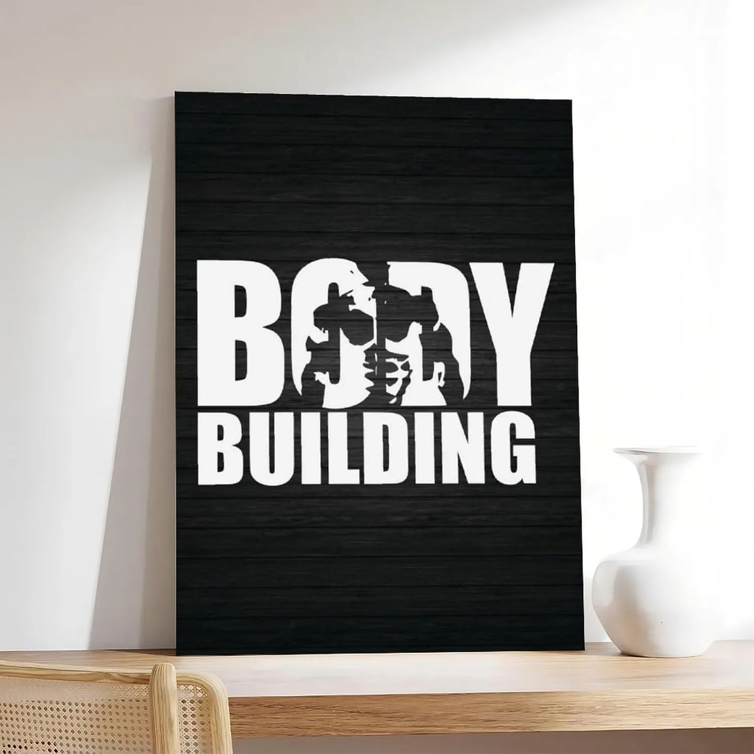 Bodybuilding Mr Olymia Bodybuilding Men Girl Fitness Workout Quotes Motivational Inspirational Muscle Gym Posters - Wall Art Print For Home Office Gym Frame 20x30inch(50x75cm)