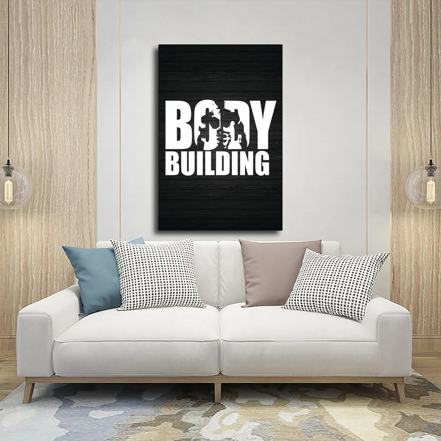 Bodybuilding Mr Olymia Bodybuilding Men Girl Fitness Workout Quotes Motivational Inspirational Muscle Gym Posters - Wall Art Print For Home Office Gym Frame 20x30inch(50x75cm)
