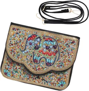 Bohemian Style Beaded Crossbody Bag for Women, Small Cell Phone Shoulder Bag, Cell Phone Wallet Purse, Adjustable Strap
