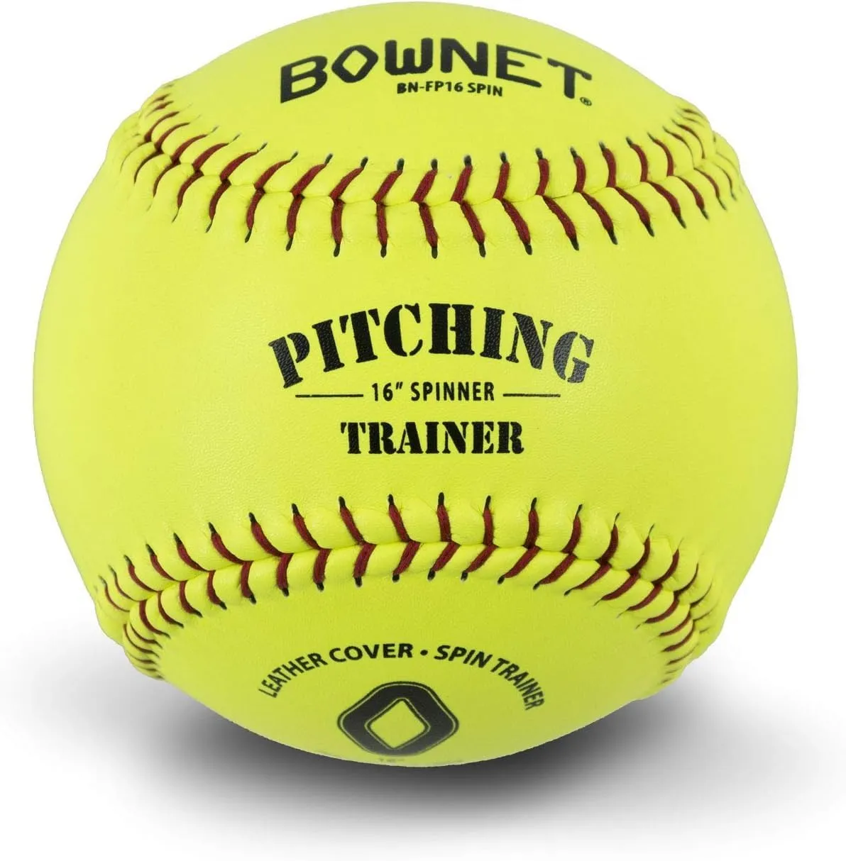 Bownet Flat Seam Softball Spinner Slowpitch Fastpitch Training Aid, Genuine Leather - Pitcher Training and Practice Softball Balls - Slow Pitch and Fastpitch Training Aid