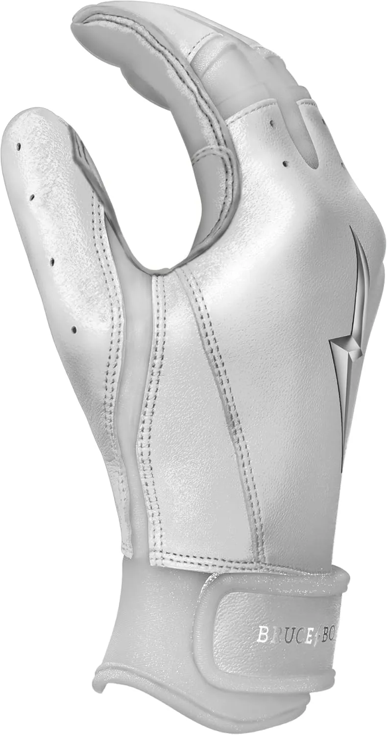 BRUCE BOLT Chrome Series Short Cuff Batting Gloves - Multiple Colors - Adult & Youth Sizes