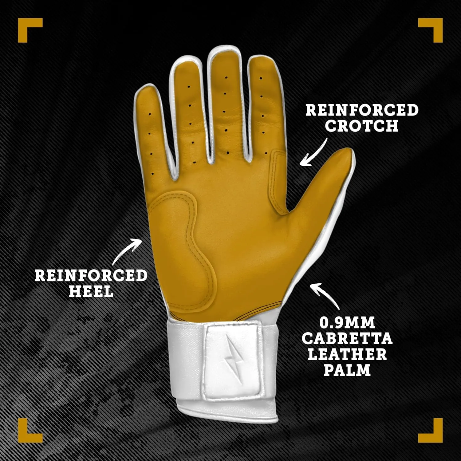 BRUCE BOLT Original Series Long Cuff Batting Gloves - Multiple Colors - Adult & Youth Sizes