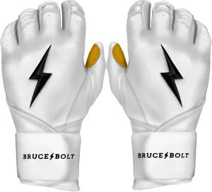 BRUCE BOLT Original Series Long Cuff Batting Gloves - Multiple Colors - Adult & Youth Sizes