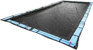 Buffalo Blizzard Deluxe Winter Cover with Water Bags Kit for 30-Foot-by-50-Foot Rectangle In-Ground Swimming Pools | Blue/Black | All Covers Include 5-Feet of Overlap to Measure 35-Foot-by-55-Foot