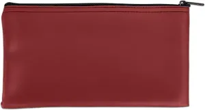 Burgundy Expanded Vinyl Reusable Deposit Bag - 11W x 6H