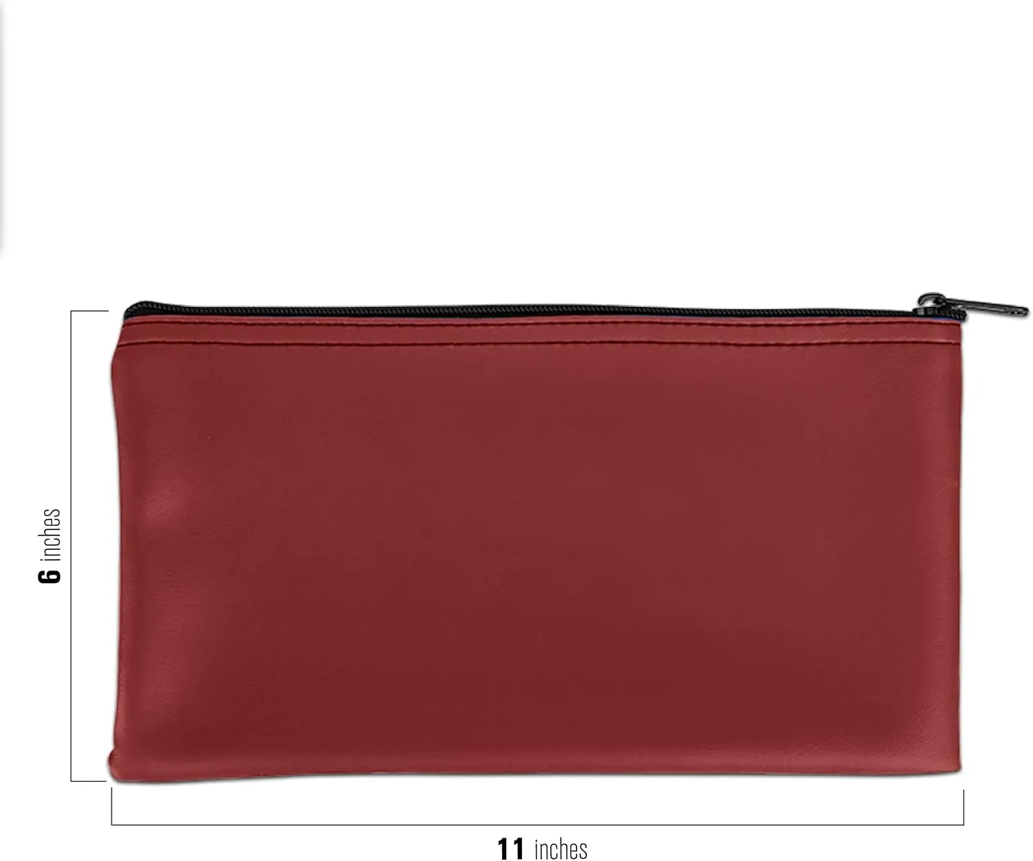 Burgundy Expanded Vinyl Reusable Deposit Bag - 11W x 6H