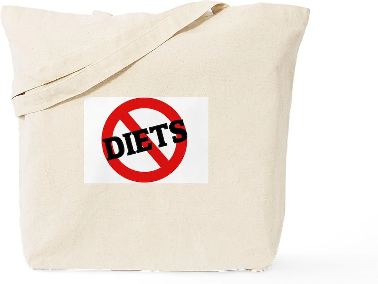 CafePress Anti Diets Tote Bag Reusable Natural Beige Canvas Shopping Bag