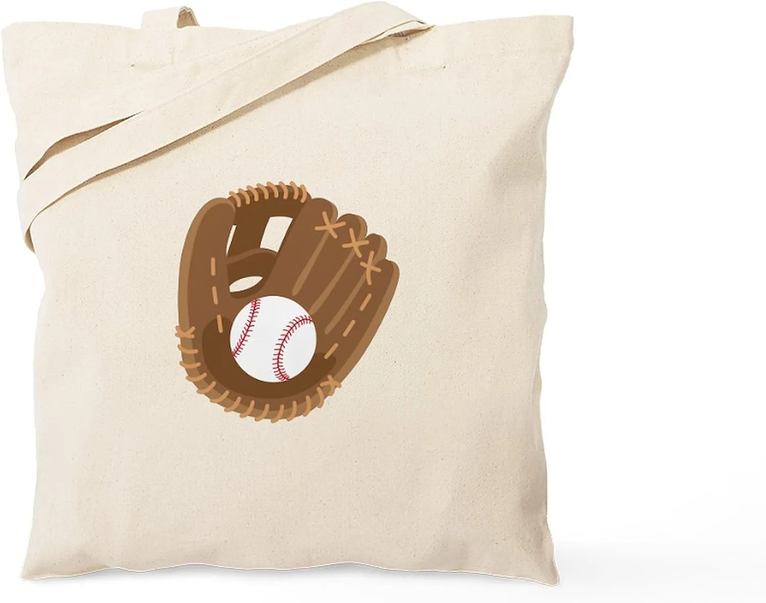 CafePress Baseball Glove Tote Bag Reusable Natural Beige Canvas Shopping Bag