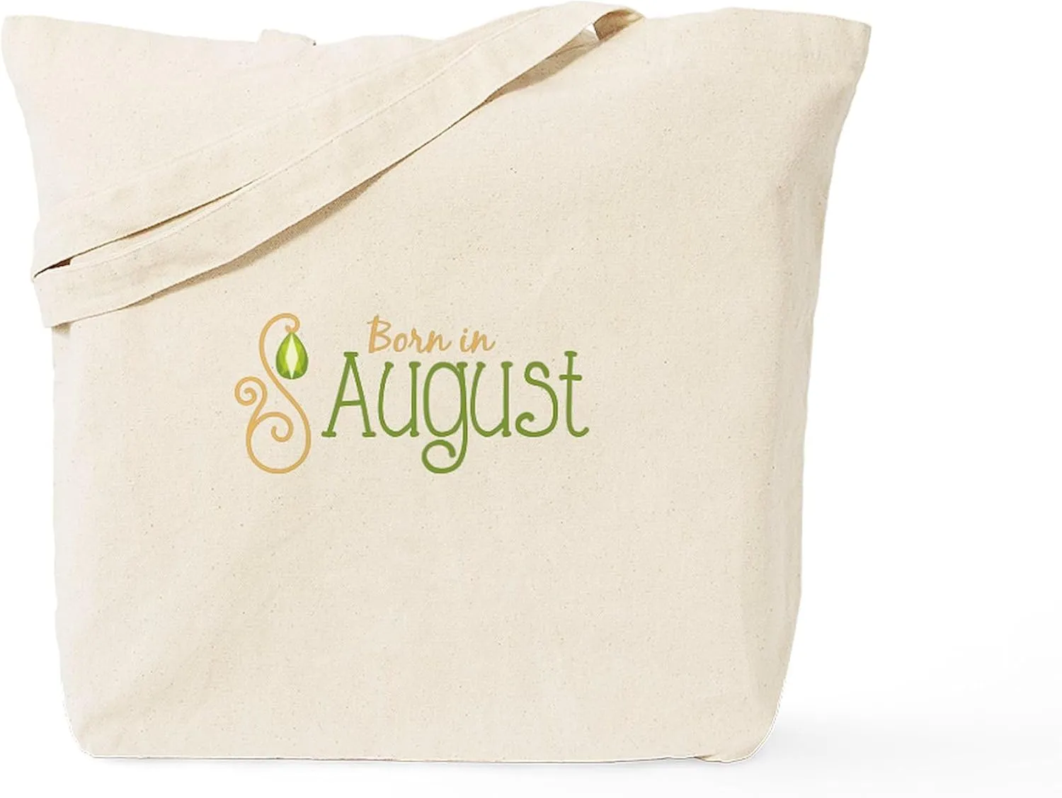 CafePress Born In August Tote Bag Reusable Natural Beige Canvas Shopping Bag