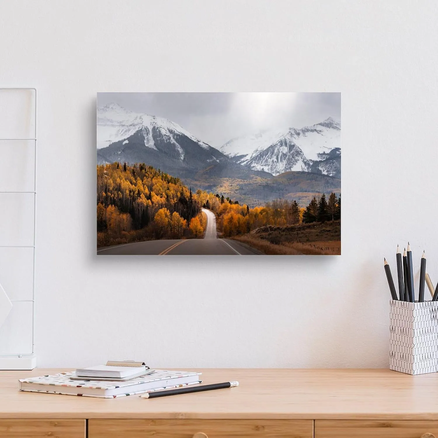 CafePress Canvas Wall Art A Scenic Road in Colorado Ready to Hang for Living Room, Bedroom or Office