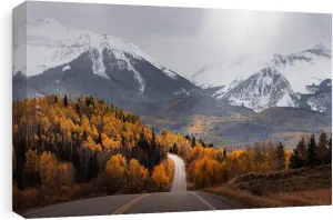 CafePress Canvas Wall Art A Scenic Road in Colorado Ready to Hang for Living Room, Bedroom or Office