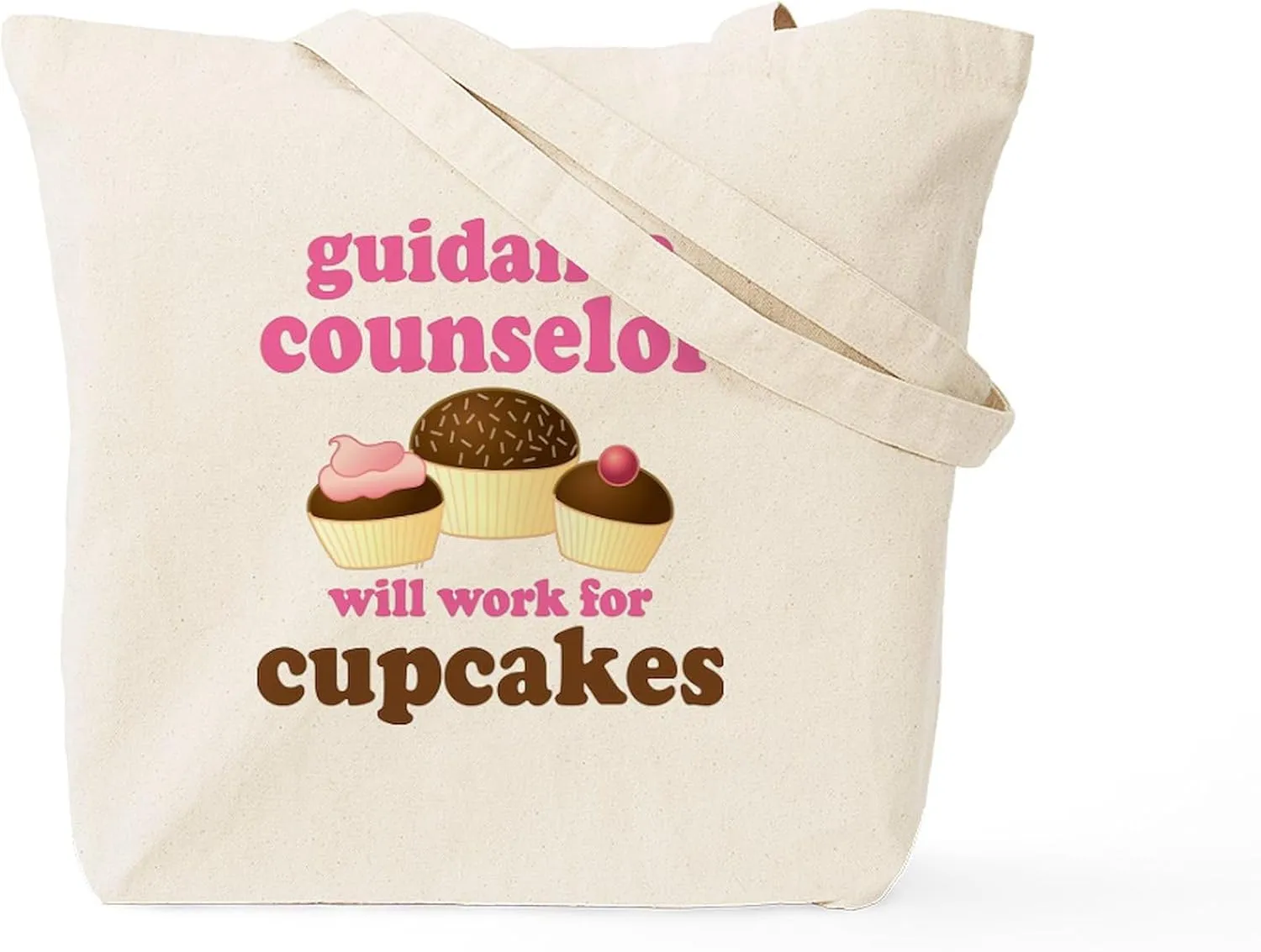 CafePress Funny Guidance Counselor Tote Bag Reusable Natural Beige Canvas Shopping Bag