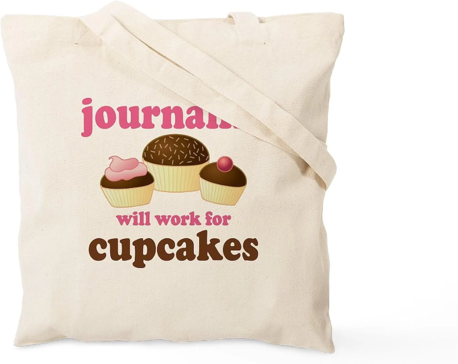 CafePress Funny Journalist Tote Bag Reusable Natural Beige Canvas Shopping Bag