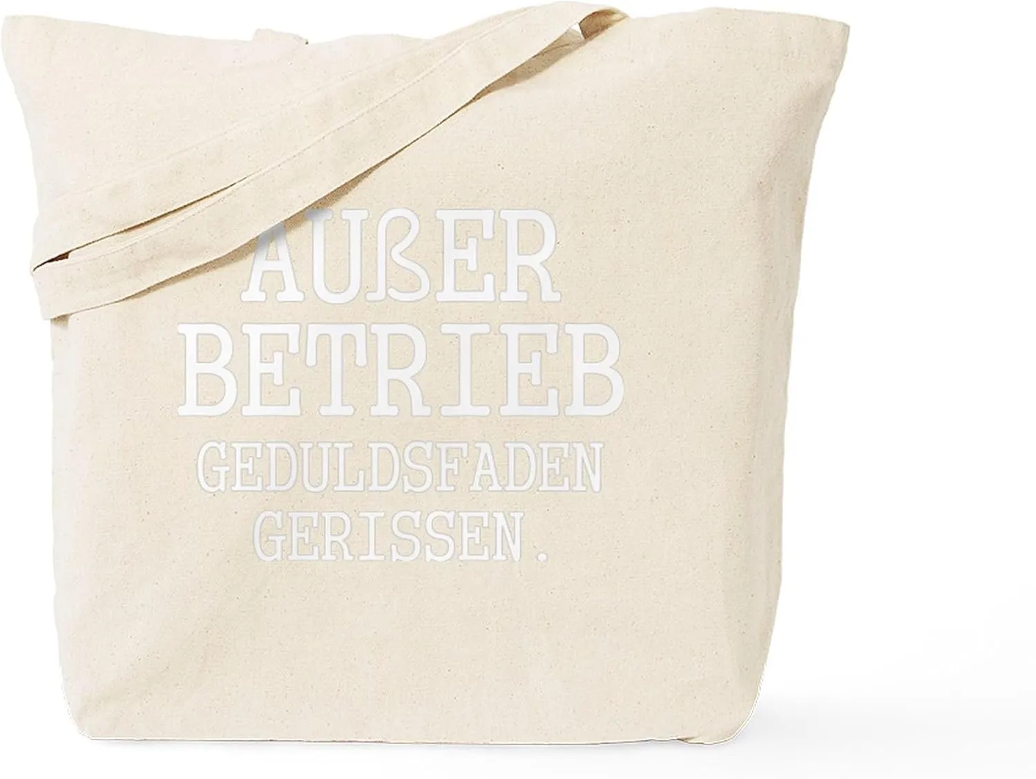 CafePress Funny Sayings Out Of Order Patience Threa Tote Bag Reusable Natural Beige Canvas Shopping Bag
