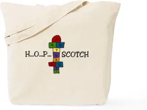 CafePress Hopscotch Tote Bag Reusable Natural Beige Canvas Shopping Bag