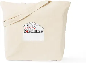 CafePress I Heart Euchre Tote Bag Reusable Natural Beige Canvas Shopping Bag