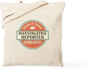 CafePress Investigative Reporter Reusable Natural Beige Canvas Shopping Bag