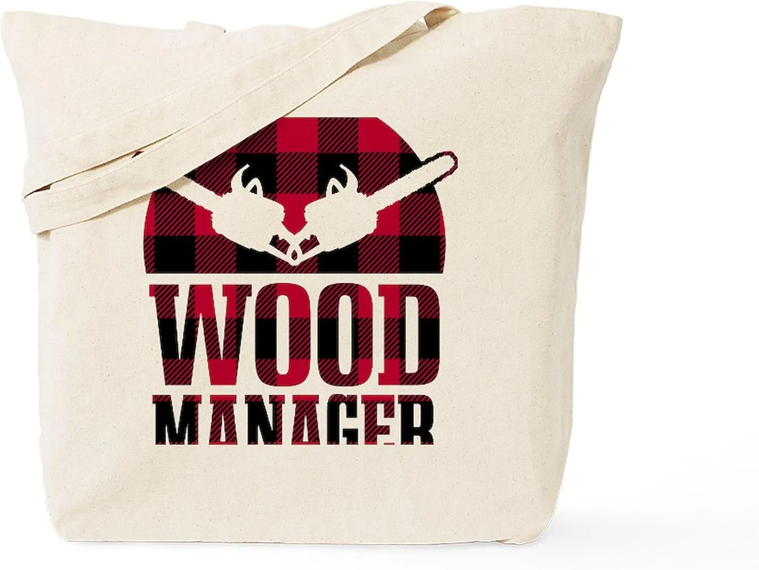 CafePress Lumberjacks Woodworking Wood Manag Reusable Natural Beige Canvas Shopping Bag
