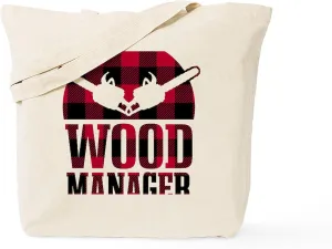 CafePress Lumberjacks Woodworking Wood Manag Reusable Natural Beige Canvas Shopping Bag