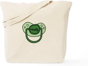 CafePress MUTE Tote Bag Reusable Natural Beige Canvas Shopping Bag