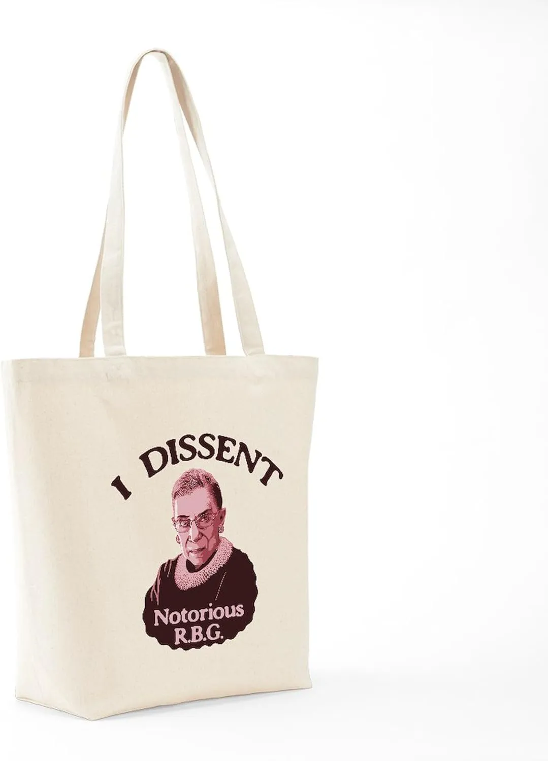 CafePress Notorious RBG P Tote Bag Reusable Natural Beige Canvas Shopping Bag