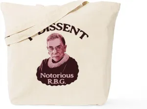 CafePress Notorious RBG P Tote Bag Reusable Natural Beige Canvas Shopping Bag