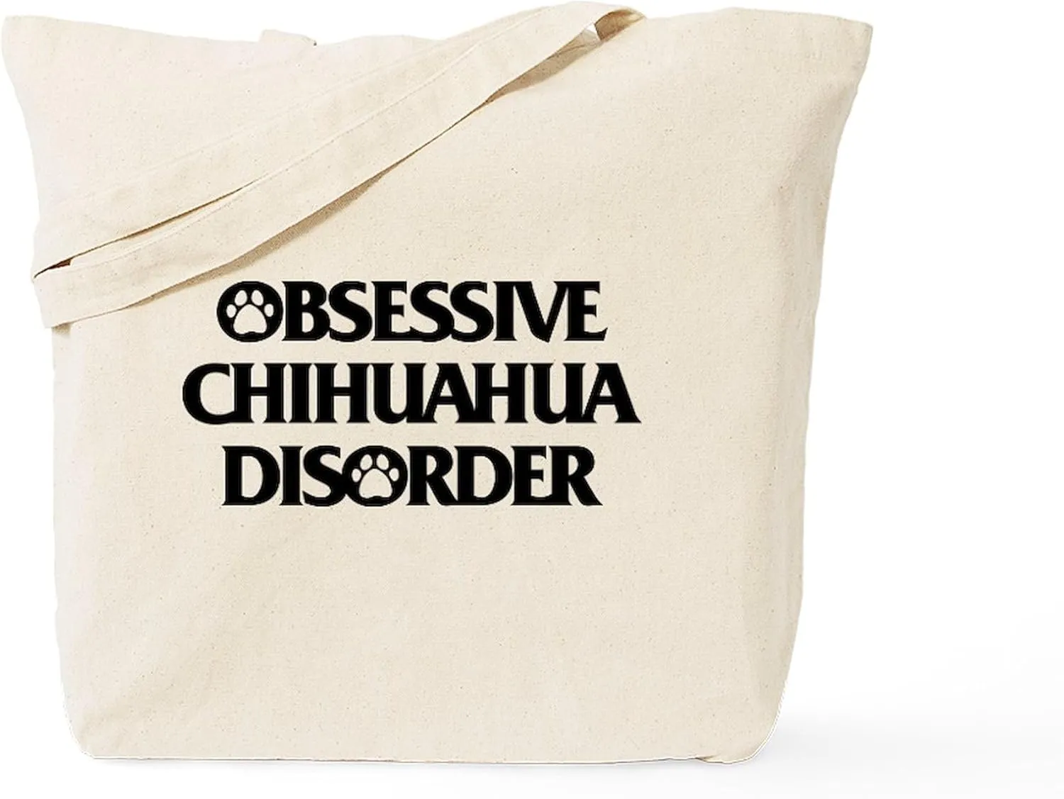 CafePress Obsessive Chihuahua Disorder Tote Bag Reusable Natural Beige Canvas Shopping Bag