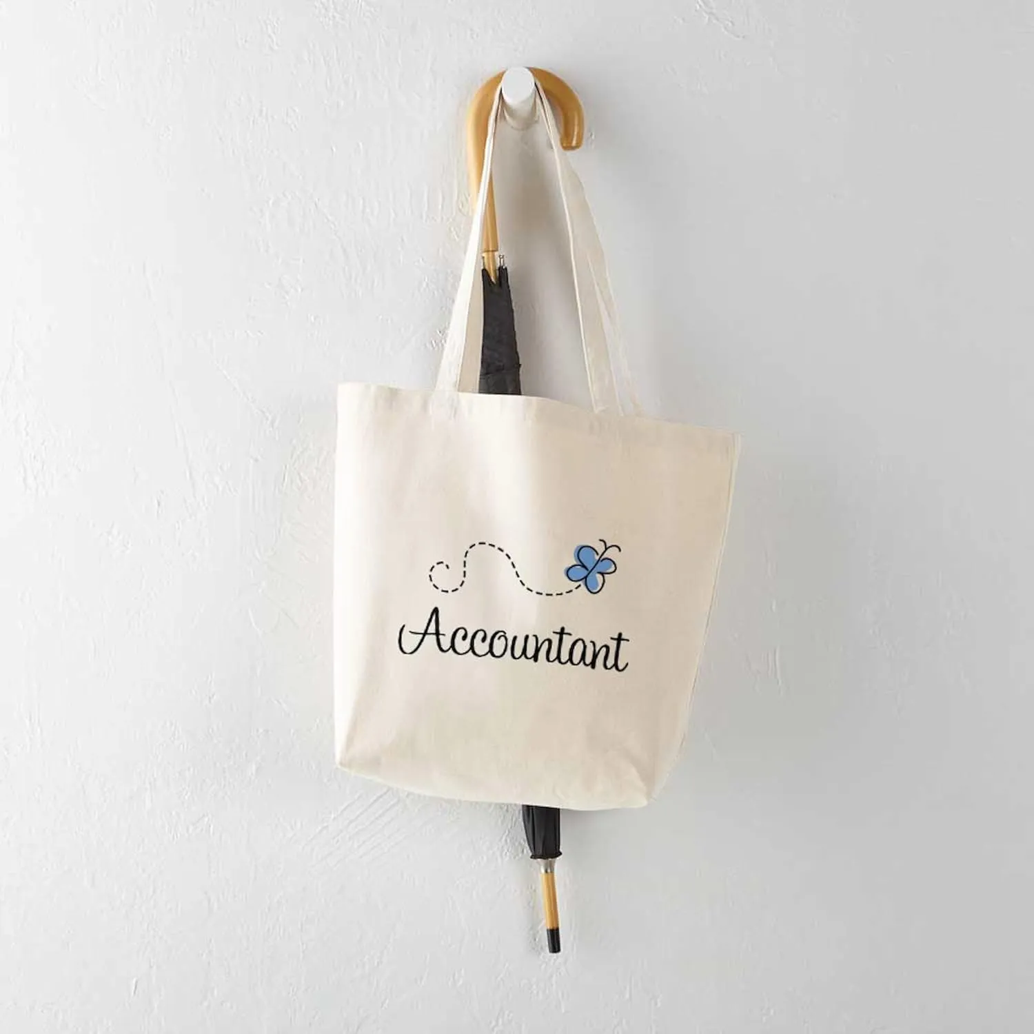 CafePress Pretty Accountant Tote Bag Reusable Natural Beige Canvas Shopping Bag
