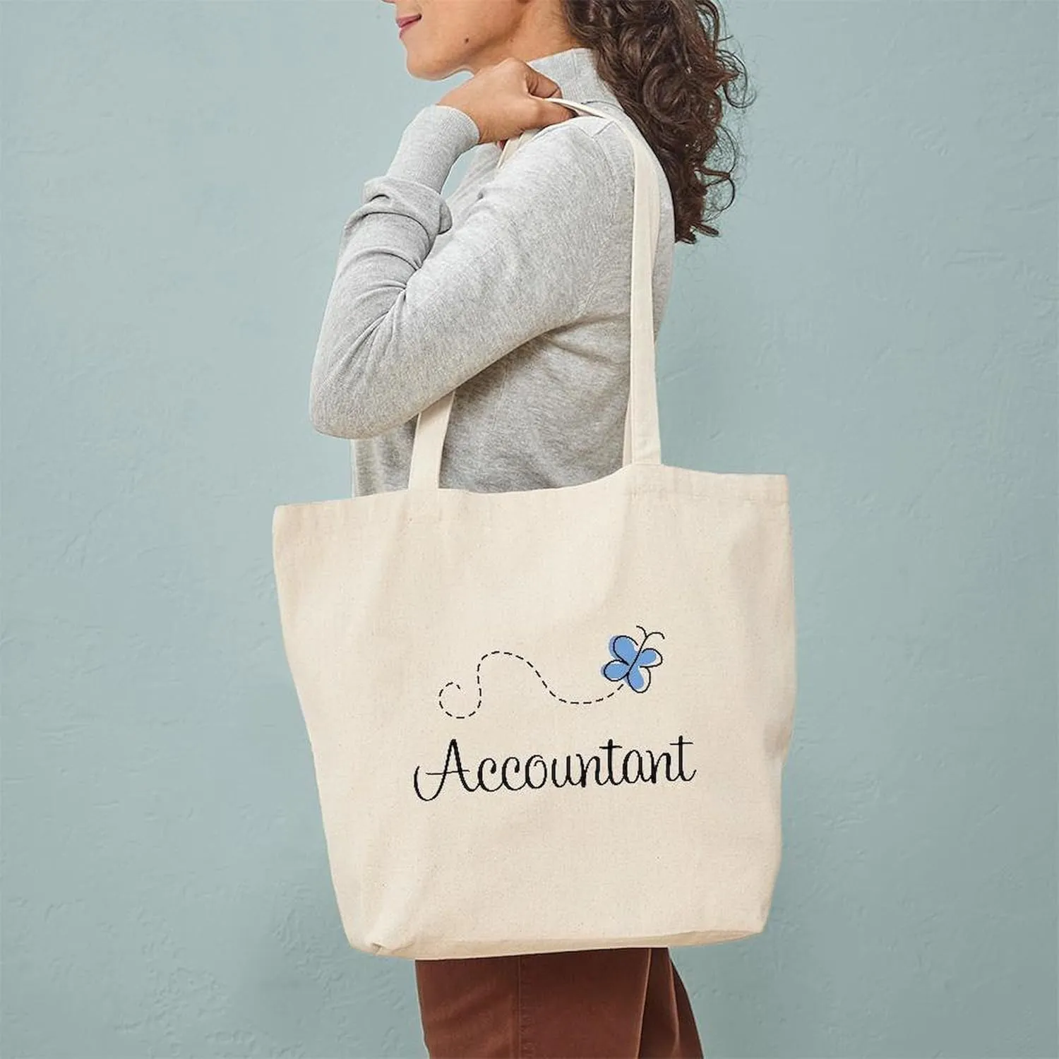 CafePress Pretty Accountant Tote Bag Reusable Natural Beige Canvas Shopping Bag
