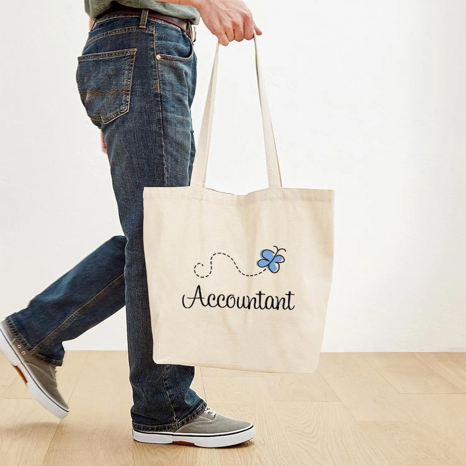 CafePress Pretty Accountant Tote Bag Reusable Natural Beige Canvas Shopping Bag