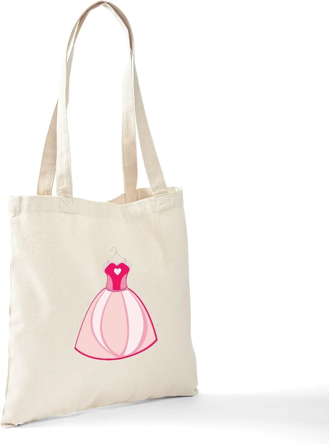CafePress Princess Dress Gown Tote Bag Reusable Natural Beige Canvas Shopping Bag