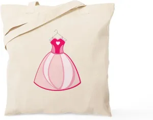 CafePress Princess Dress Gown Tote Bag Reusable Natural Beige Canvas Shopping Bag