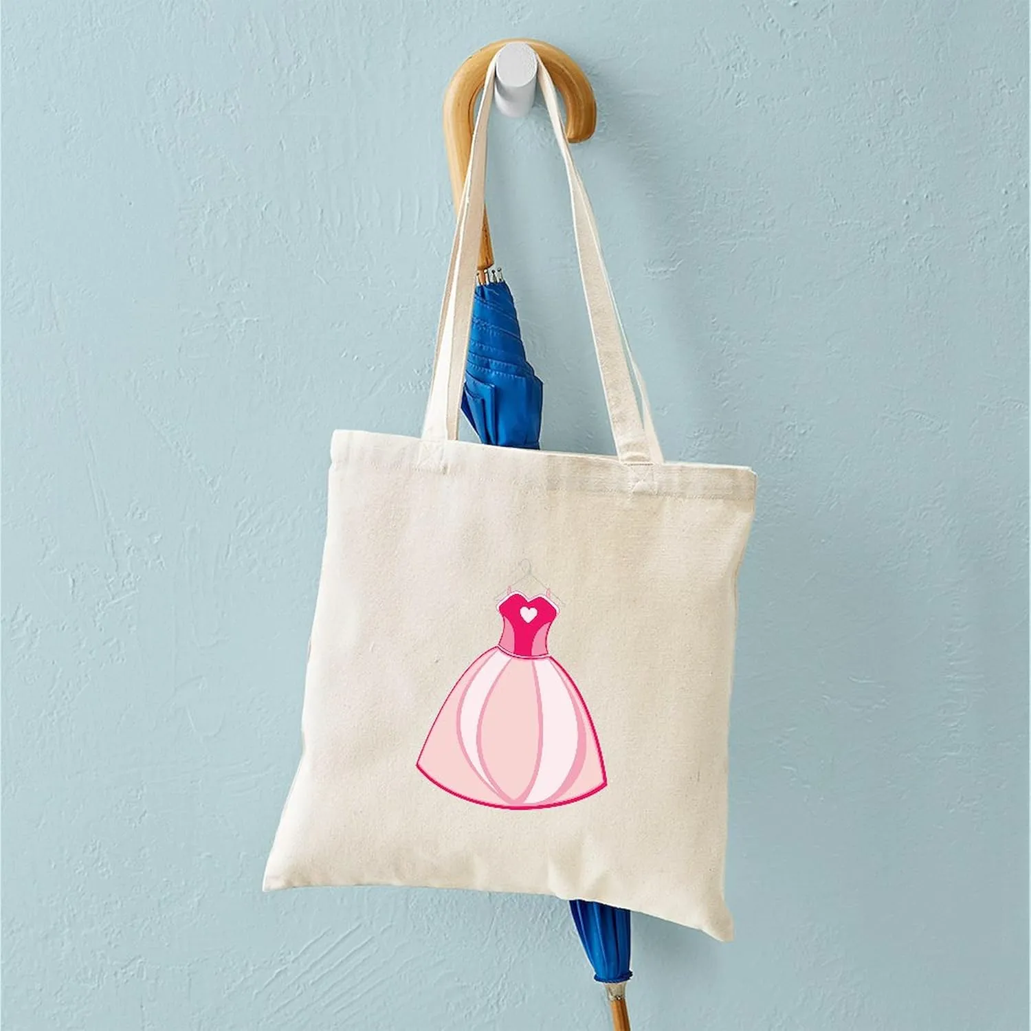CafePress Princess Dress Gown Tote Bag Reusable Natural Beige Canvas Shopping Bag