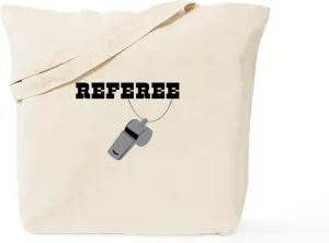 CafePress Referee Whistle Tote Bag Reusable Natural Beige Canvas Shopping Bag