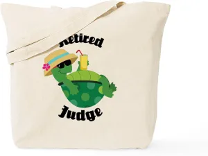 CafePress Retired Judge Gift Tote Bag Reusable Natural Beige Canvas Shopping Bag