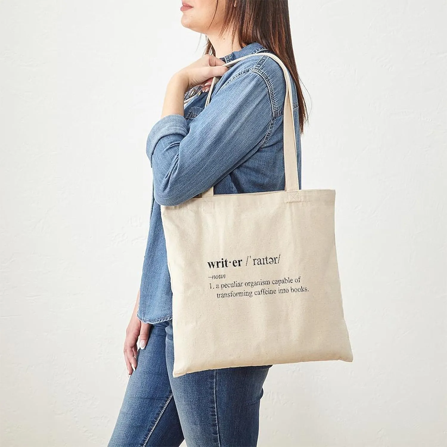 CafePress WRITER Tote Bag Reusable Natural Beige Canvas Shopping Bag