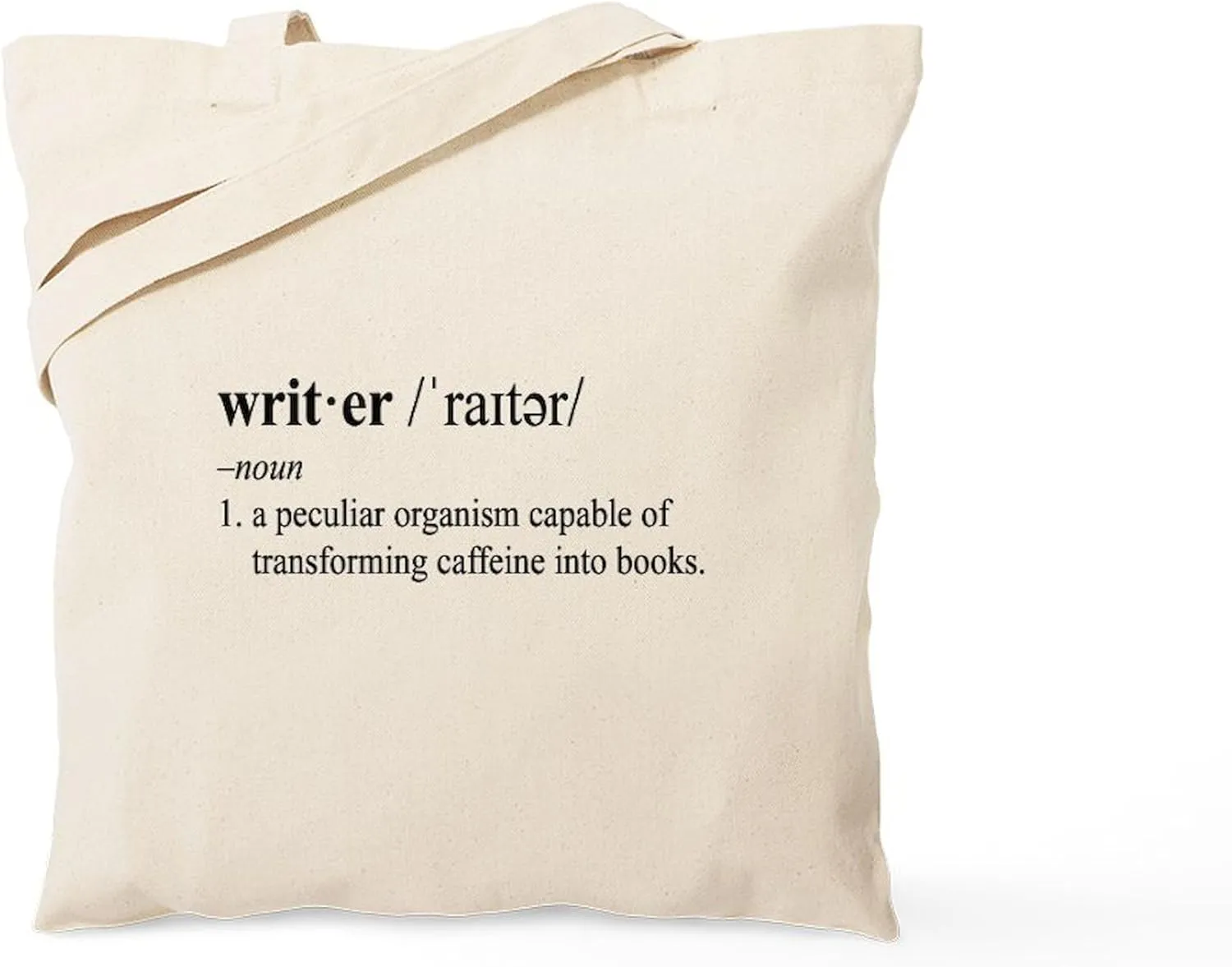 CafePress WRITER Tote Bag Reusable Natural Beige Canvas Shopping Bag