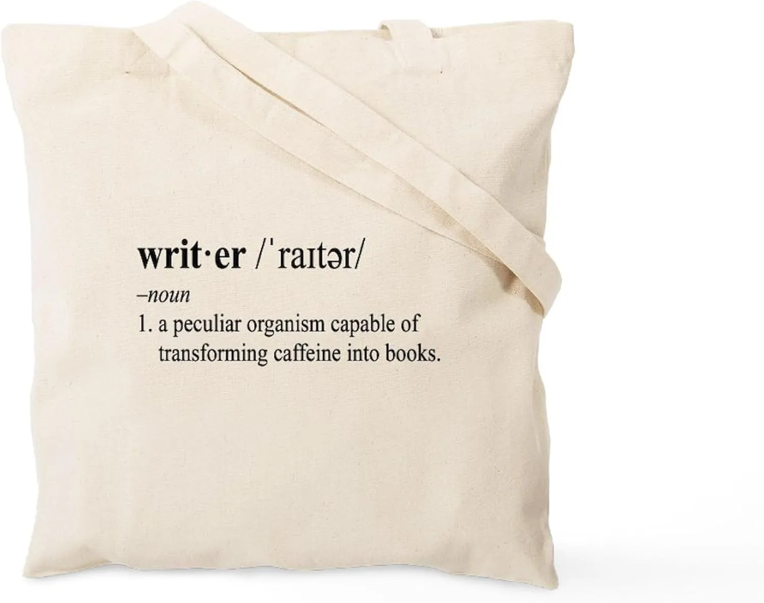 CafePress WRITER Tote Bag Reusable Natural Beige Canvas Shopping Bag