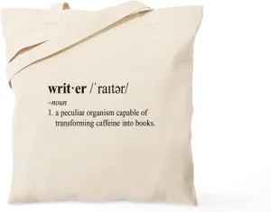CafePress WRITER Tote Bag Reusable Natural Beige Canvas Shopping Bag