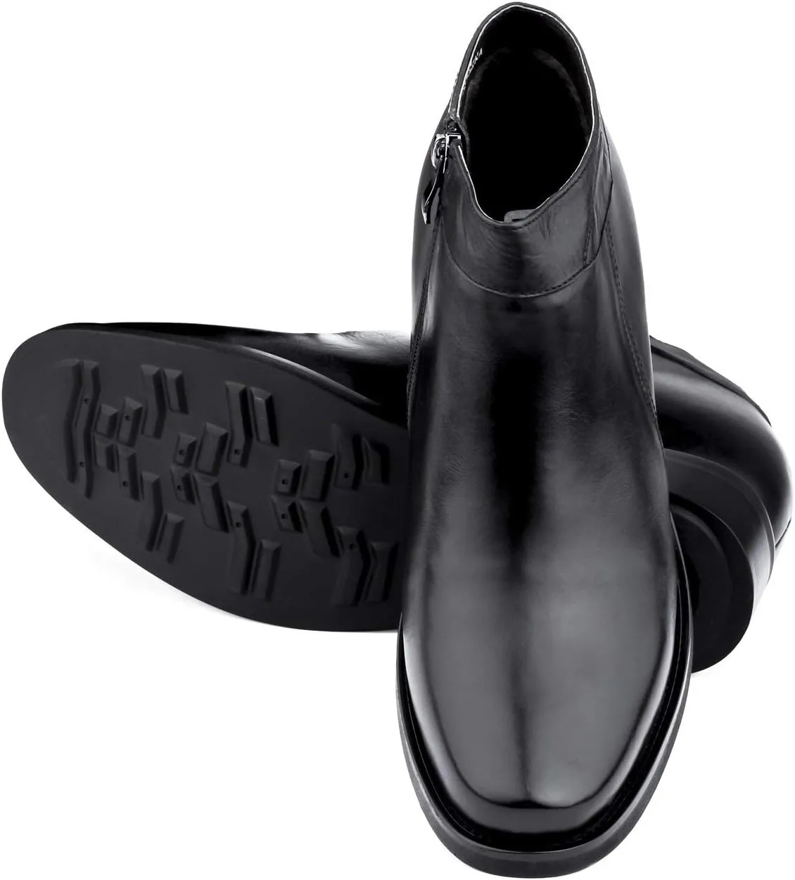 Calden - K50658-3.2 Inches Taller - Height Increasing Elevator Shoes (Black Dress Boots) (11.5 D(M) US)