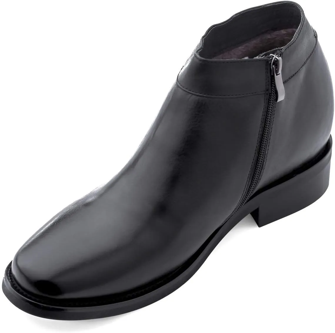 Calden - K50658-3.2 Inches Taller - Height Increasing Elevator Shoes (Black Dress Boots) (11.5 D(M) US)