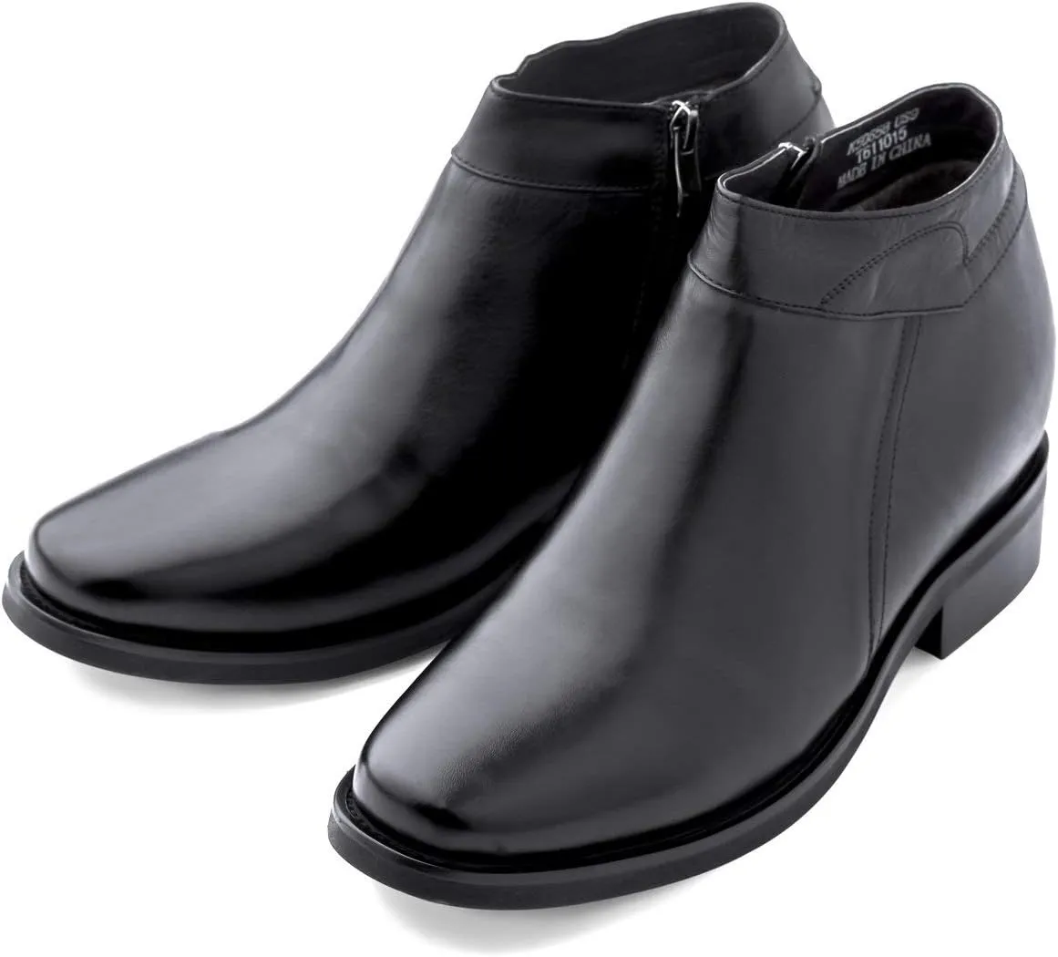 Calden - K50658-3.2 Inches Taller - Height Increasing Elevator Shoes (Black Dress Boots) (11.5 D(M) US)