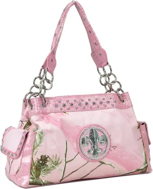 Camouflage Rhinestone Hobo Purses Western Style Handbag Woman Shoulder Bags