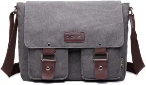Canvas Messenger Bag for Men & Women - Vintage Shoulder Bag Satchel Bag Laptop Crossbody Campus Work Bag