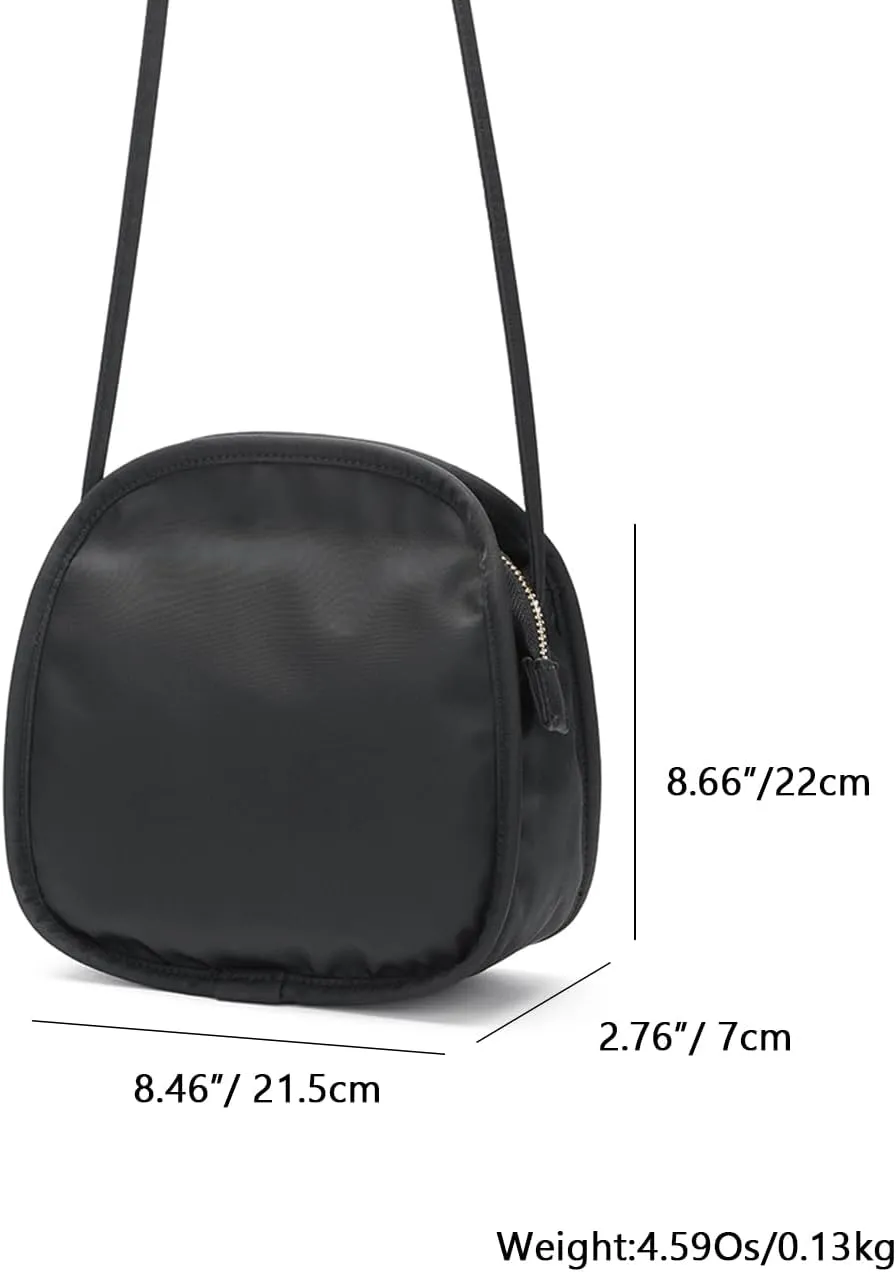 Canvas Small Round Bag—Unique Round Design Women's Crossbody Bags for Fashion and Large Capacity