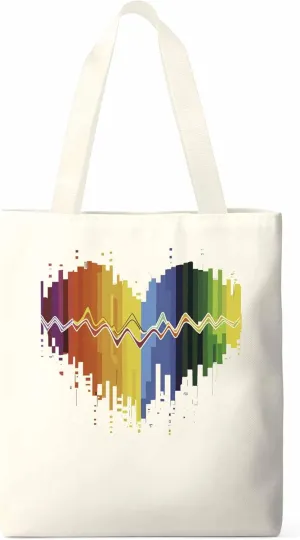 Canvas Tote Bag, Abstract Graffiti Lover Heart Aesthetic Canvas Tote Handbags for Women Shoulder Bag