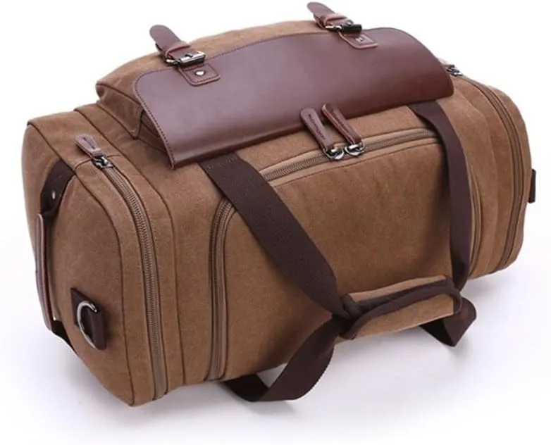 Canvas Travel Duffel Bags Multifunctional Overnight Weekender Bag Large Computer Laptop Adjustable Shoulder Strap