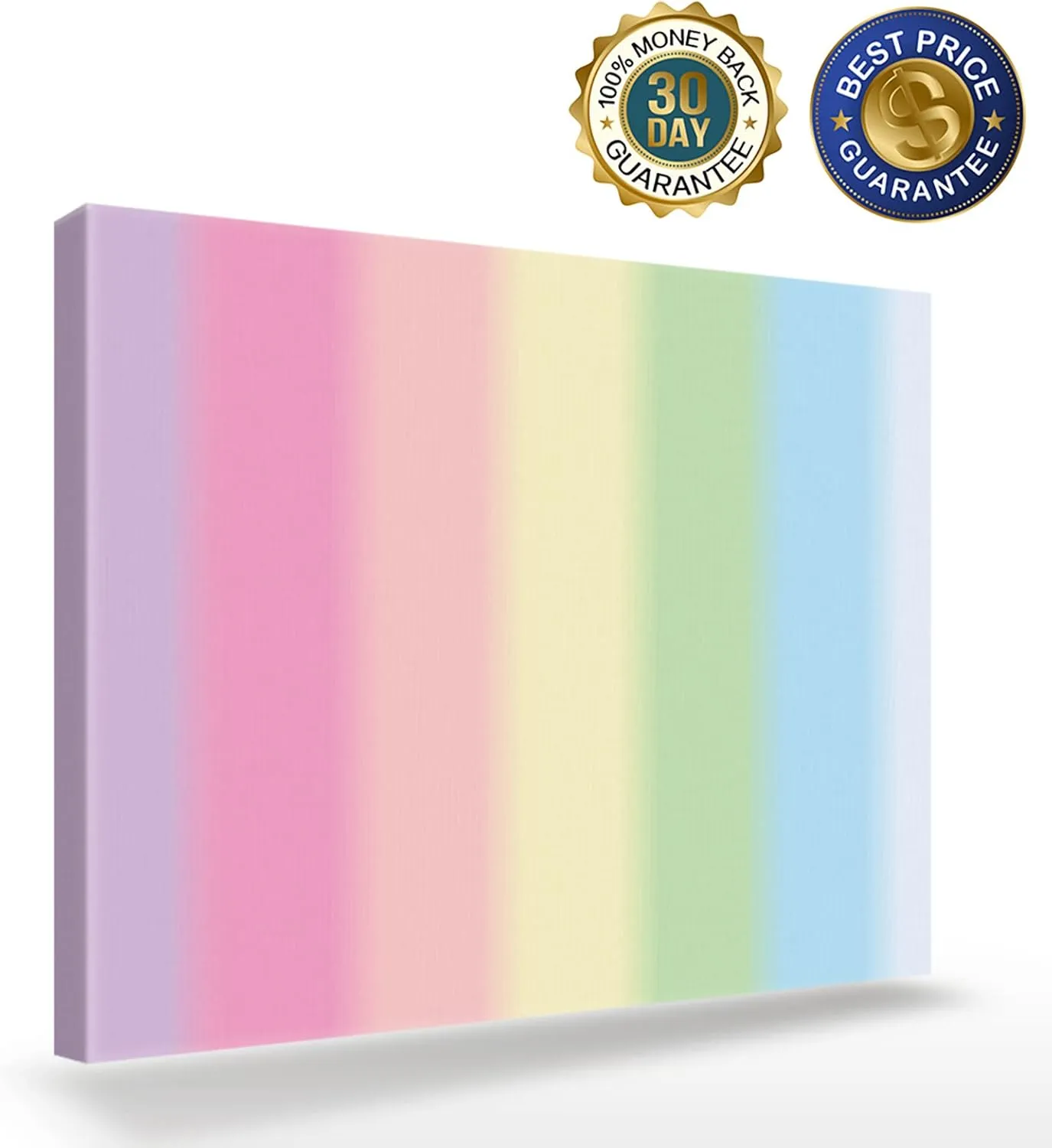 Canvas Wall Art - Candy Rainbow Stripes - Modern Wall Decor Gallery Canvas Wraps Giclee Print Stretched and Framed Ready to Hang - 12" x 16"