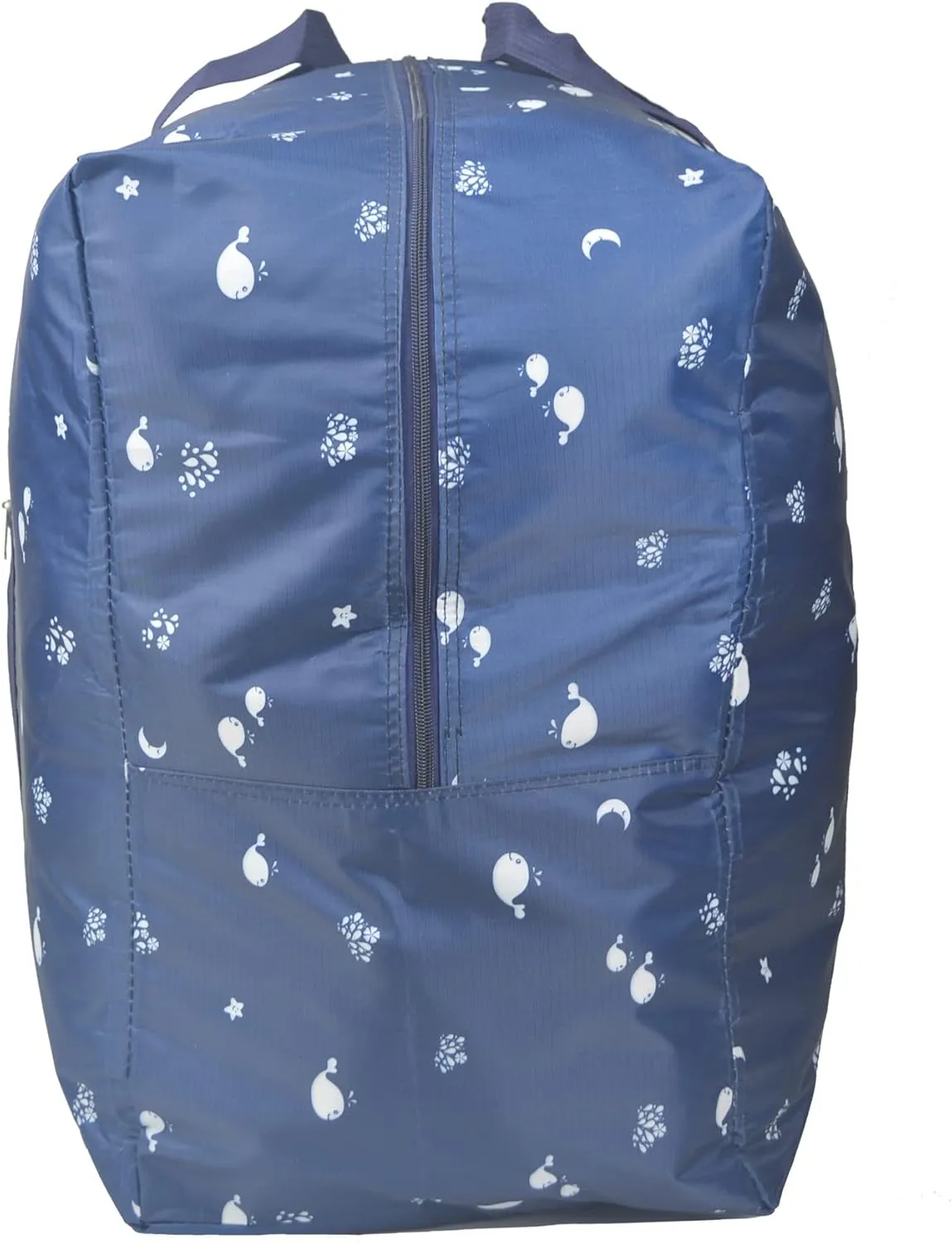 Carry On Water-Resistant Multi-function Duffel bag Collapsible Hand luggage bags for travel Large Lightweight, Storage Bags with Reinforced Handle (90L, Dark blue fish)