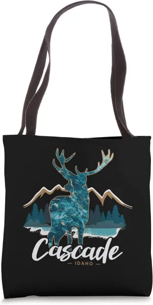Cascade Idaho Elk Mountains Travel Souvenir Tote Bag